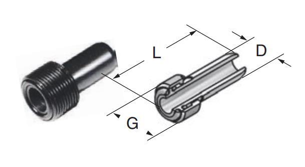 Connections for coolant tube HSK-A50 M16x1