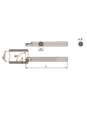 ARNO VHM-Bohrstange E12Q SWFCR 04-A