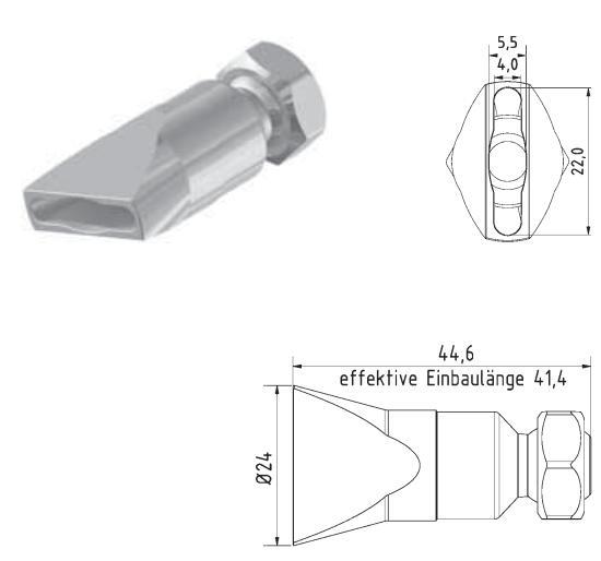 Hirt-Line Flachdüse Breit mit Schlitz 20 x 4 mm