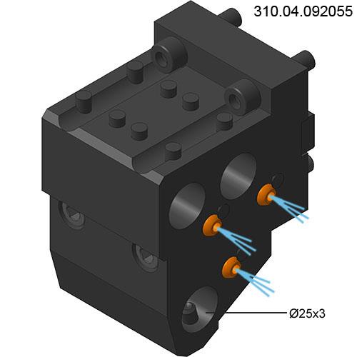 Multiple boring bar holder 3xØ25