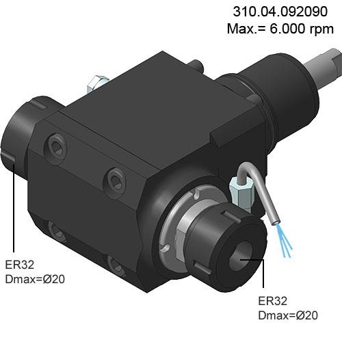 CMZ Doppel axialer Halter AGW ER32 H75 6000 U/min