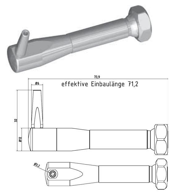 Hirt-Line Halterung Düse klein l=70 inkl. 3 Düsen