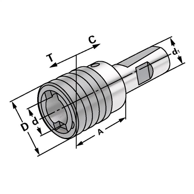 Gewindeschneidfutter Ø 20 - M5-M22 - Gr.2