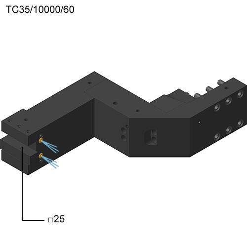 Tool holder for large external diameters