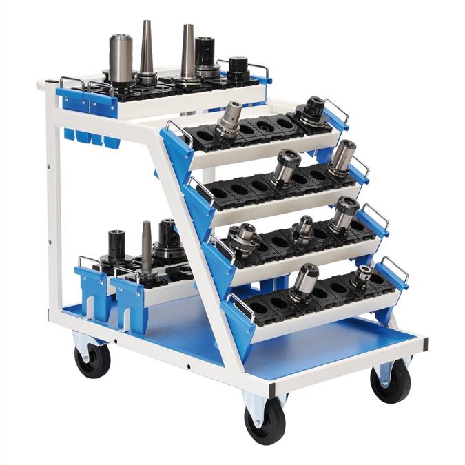 Werkzeugwagen für max 8 CNC Werkzeugaufnahmeträger