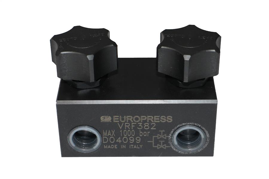 EUROPRESS Nadelventil mit 2 Ausgänge 3/8" NPT
